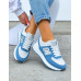 Biało-Niebieskie Buty Sportowe Damskie New Blances She