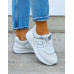 Biało-Srebrne Buty Sportowe Damskie New Blances She