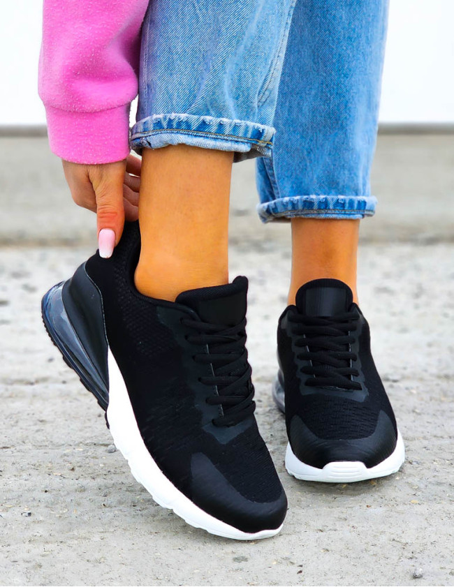 Czarno-Białe Sneakersy Buty Sportowe New Blances