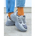 Szare Buty Sportowe Sneakersy Na Platformie Sketchars