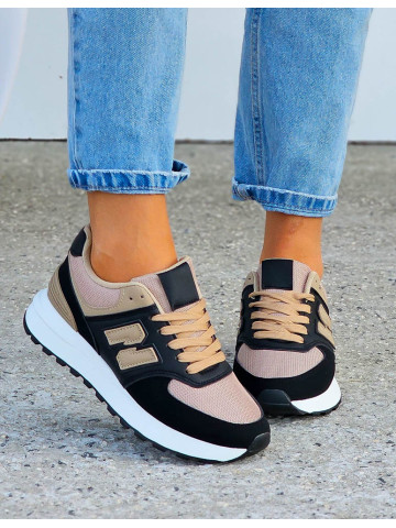 Czarno-Beżowe Buty Sportowe Damskie New Blanced