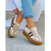 Beżowe Buty Sportowe Na Platformie You Go
