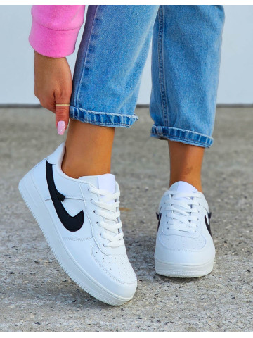 Białe Buty Sportowe Ze Skóry Niki 