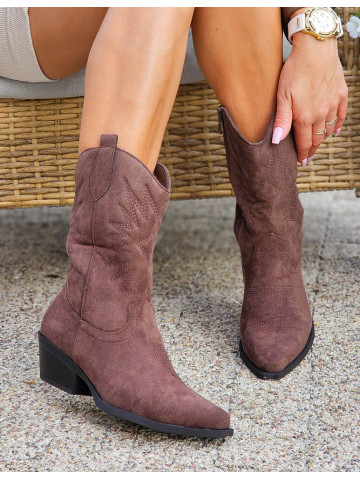 Czekoladowe Botki Kowbojki Na Słupku Meriva