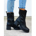 Klasyczne Botki Ze Skóry Na Klocku Dakota Black