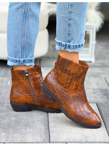 Krótkie Brązowe Botki Kowbojki Story Krótkie Brązowe Botki Kowbojki Story