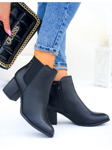 Klasyczne Skórzane Botki Na Słupku Kazzaro Ocieplane Klasyczne Skórzane Botki Na Słupku Kazzaro Ocieplane