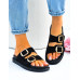 Czarne Klapki Na Paski She Basic