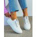 Białe Trampki Tenisówki Ze Skóry Fit Basic