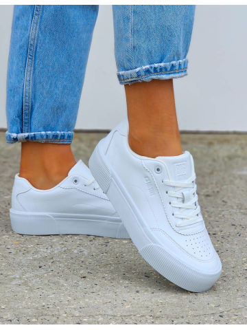 Białe Skórzane Trampki Buty Sportowe Damskie Big Star 303