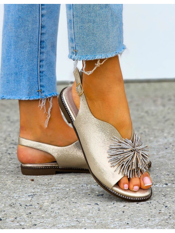 Eleganckie Sandały Damskie Ze Skóry Naturalnej z Frędzekami