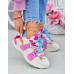 Kolorowe Buty Sportowe Na Platformie Slim Fit Pink