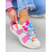 Kolorowe Buty Sportowe Na Platformie Slim Fit Pink