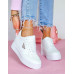 Białe Sneakersy Buty Sportowe Na Platformie Venus