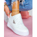 Białe Sneakersy Buty Sportowe Na Platformie Venus