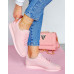 Lekkie Buty Sportowe Klasyczne Sneakersy Soft Pink