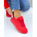Lekkie Buty Sportowe Klasyczne Sneakersy Soft Red