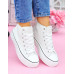 Białe Trampki Za Kostkę Na Platformie Born Star