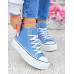 Niebieskie Trampki Za Kostkę Na Platformie Born Star