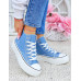 Niebieskie Trampki Za Kostkę Na Platformie Born Star