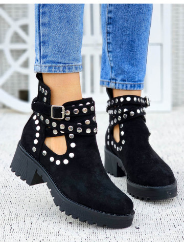 Zamszowe Botki Workery Glany Damskie Rock Zamszowe Botki Workery Glany Damskie Rock