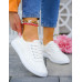 Białe Trampki Buty Sportowe Ze Skóry Basic White