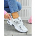 Biało-Srebrne  Sneakersy Buty Sportowe Na Platformie New B 530