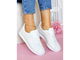 Białe Klasyczne Buty Sportowe Ze Skóry Kler