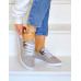 Szare Trampki Tenisówki z Tkaniny Slim Grey