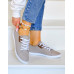 Szare Trampki Tenisówki z Tkaniny Slim Grey