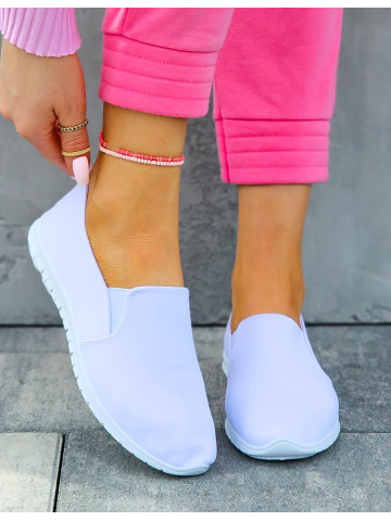 Białe Trampki Tenisówki Lycra Elastyczne z Gumką