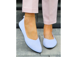 Elastyczne Przewiewne Balerinki z Tkaniny Michell Białe