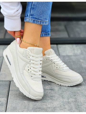 Beżowe Buty Sportwowe Damskie Air Mexx