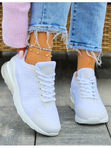 Białe Sneakersy Buty Sportowe Przewiewne Air Mexx