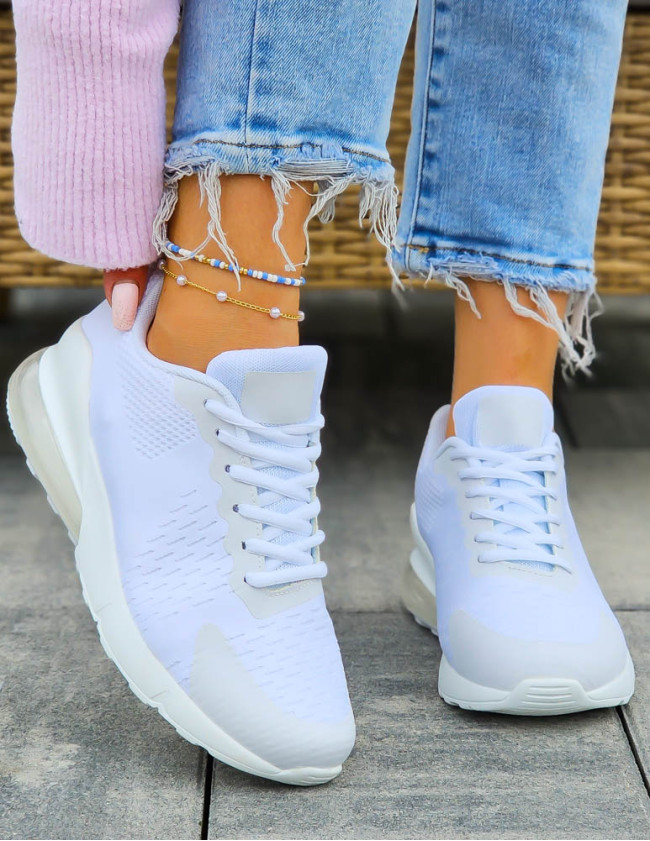 Białe Sneakersy Buty Sportowe Przewiewne Air Mexx