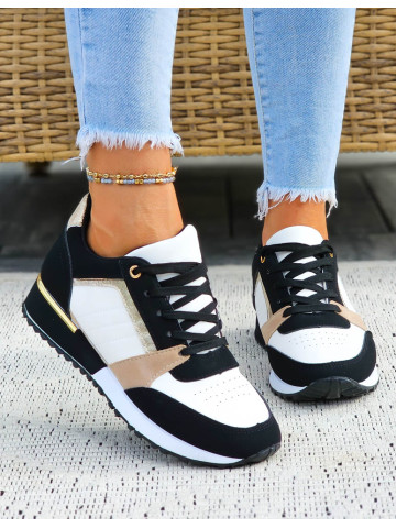 Czarne Sneakersy Buty Sportowe Angeles