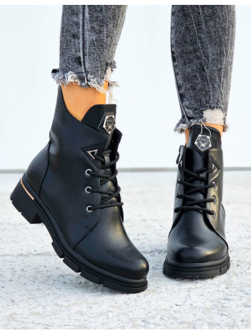 Workery Damskie Botki Ze Skóry Karla Workery Damskie Botki Ze Skóry Karla