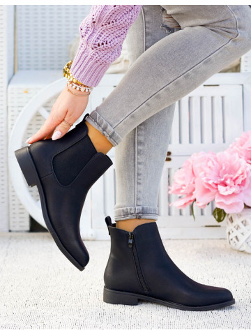 Klasyczne Botki Sztyblety Damskie Skóra Star