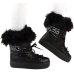 Czarne Botki Śniegowce Buty Na Zimę Z Futrem