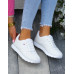 Białe Klasyczne Buty Sportowe Damskie Ze Skóry Rebel