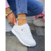 Białe Klasyczne Buty Sportowe Damskie Ze Skóry Rebel