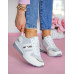 Białe Błyszczące Buty Sportowe Sneakersy Havana