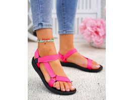 Różowe Sportowe Sandały Na Paski Na Lato Sun