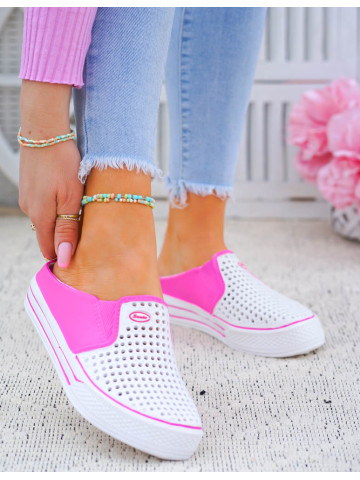 Lekkie Piankowe Klapki Damskie Kroksy Zakryte Palce