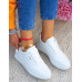 Białe Trampki Tenisówki Buty Sportowe Ze Skóry Fashion