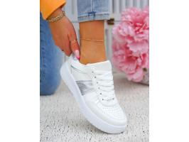 Biało-srebrne Trampki Buty Sportowe Martins Biało-srebrne Trampki Buty Sportowe Martins