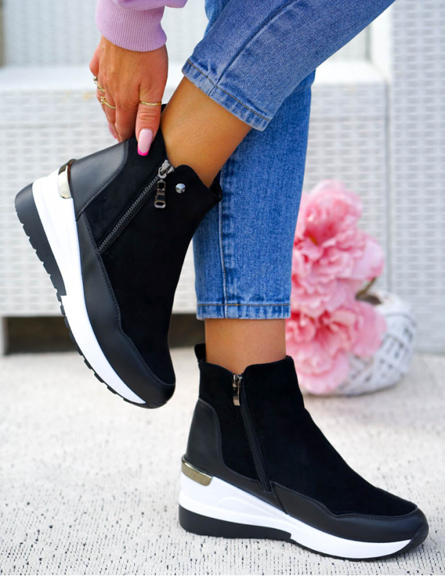 Sportowe Botki Damskie Na Koturnie Kendall