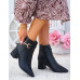 Eleganckie Klasyczne Czarne Botki Na Obcasie Syrene