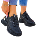 Czarne Buty Sportowe Na Grubej Podeszwie Vices