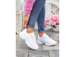 Białe Damskie Buty Sportowe Fills